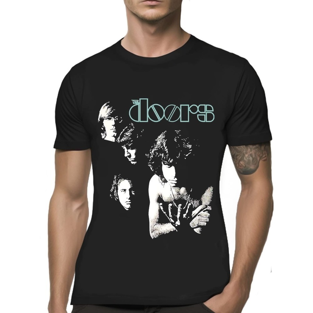 Doors Music Band Rock Icon Retro Classic Tour Graphic T-Shirt